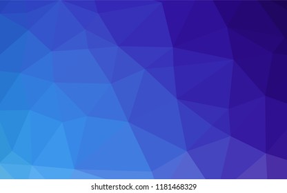 Dark BLUE vector polygon abstract layout. A sample with polygonal shapes. The elegant pattern can be used as part of a brand book.
