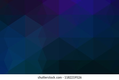 Dark BLUE vector polygon abstract background. Colorful illustration in abstract style with triangles. A completely new design for your leaflet.