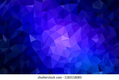Dark BLUE vector polygon abstract background. Colorful abstract illustration with triangles. A new texture for your web site.
