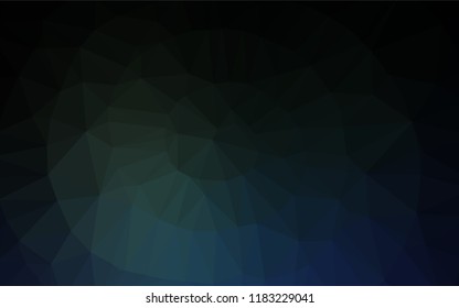 Dark BLUE vector polygon abstract layout. Glitter abstract illustration with an elegant design. Brand new style for your business design.