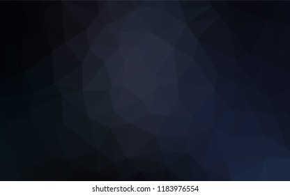 Dark BLUE vector polygon abstract background. A sample with polygonal shapes. The completely new template can be used for your brand book.