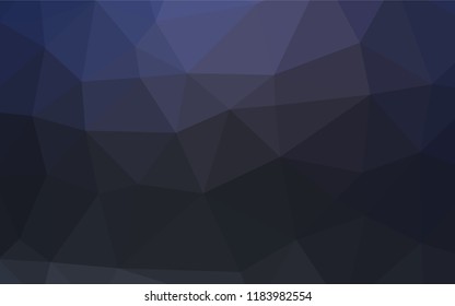 Dark BLUE vector polygon abstract backdrop. A vague abstract illustration with gradient. The best triangular design for your business.