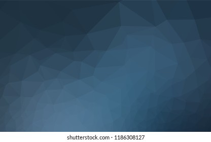Dark BLUE vector polygon abstract background. An elegant bright illustration with gradient. A new texture for your design.