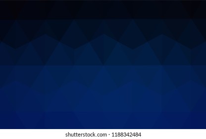 Dark BLUE vector polygon abstract backdrop. Polygonal abstract illustration with gradient. Polygonal design for your web site.