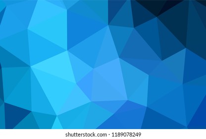 Dark BLUE vector polygon abstract layout. A sample with polygonal shapes. Polygonal design for your web site.