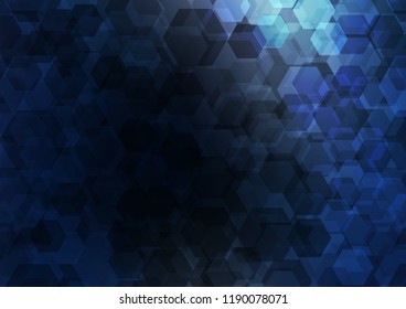 Dark BLUE vector polygon abstract background. Shining colored illustration in a Brand new style. The polygonal design can be used for your web site.