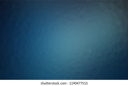 Dark BLUE vector polygon abstract layout. Shining illustration, which consist of triangles. The completely new template can be used for your brand book.