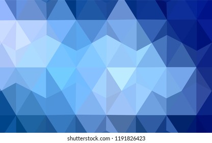 Dark BLUE vector polygon abstract backdrop. Shining colorful illustration with triangles. Pattern for a brand book's backdrop.