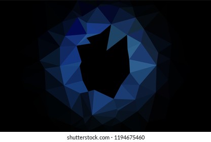 Dark BLUE vector polygon abstract layout. Creative illustration in halftone style with gradient. Brand new design for your business.