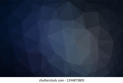Dark BLUE vector polygon abstract backdrop. An elegant bright illustration with gradient. Brand new style for your business design.