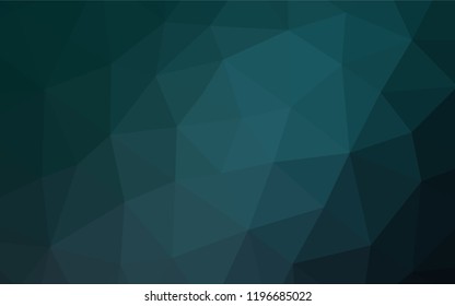 Dark BLUE vector polygon abstract backdrop. Colorful abstract illustration with gradient. The polygonal design can be used for your web site.