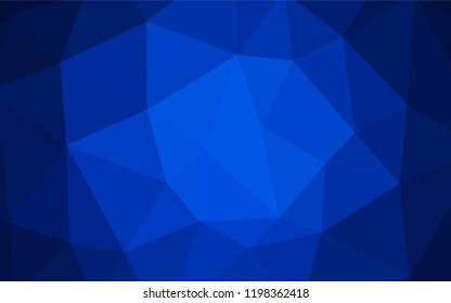 Dark BLUE vector polygon abstract background. Colorful illustration in polygonal style with gradient. Template for cell phone's backgrounds.