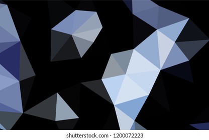 Dark BLUE vector polygon abstract background. A sample with polygonal shapes. Brand new style for your business design.