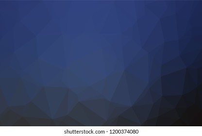 Dark BLUE vector polygon abstract background. A completely new color illustration in a vague style. The elegant pattern can be used as part of a brand book.