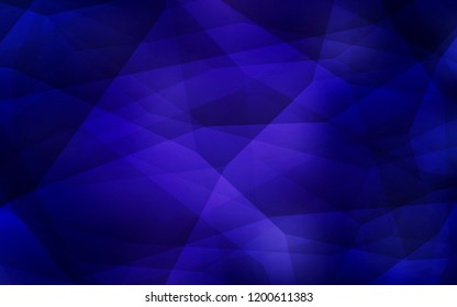Dark BLUE vector polygon abstract background. Modern abstract illustration with triangles. Completely new template for your banner.