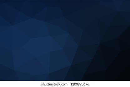 Dark BLUE vector polygon abstract layout. A vague abstract illustration with gradient. The completely new template can be used for your brand book.