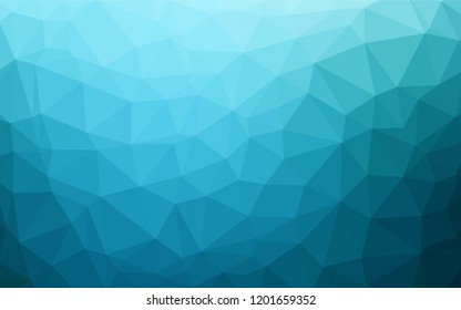 Dark BLUE vector polygon abstract backdrop. Geometric illustration in Origami style with gradient.  Triangular pattern for your business design.