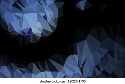 Dark BLUE vector polygon abstract layout. Colorful illustration in abstract style with gradient. The template can be used as a background for cell phones.