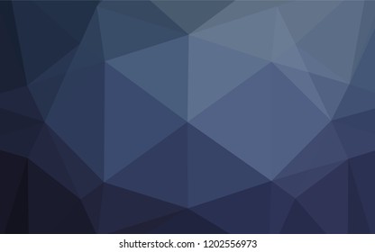 Dark BLUE vector polygon abstract layout. Triangular geometric sample with gradient.  The best triangular design for your business.
