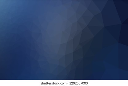 Dark BLUE vector polygon abstract layout. A vague abstract illustration with gradient. A completely new template for your business design.