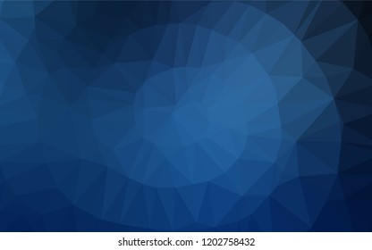 Dark BLUE vector polygon abstract layout. A vague abstract illustration with gradient. The completely new template can be used for your brand book.