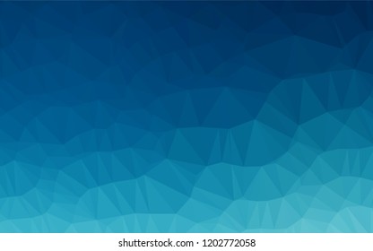 Dark BLUE vector polygon abstract layout. Creative illustration in halftone style with gradient. The template can be used as a background for cell phones.