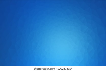 Dark BLUE vector polygon abstract background. Shining illustration, which consist of triangles. The textured pattern can be used for background.