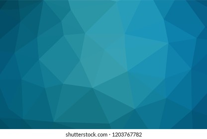 Dark BLUE vector polygon abstract backdrop. Creative illustration in halftone style with gradient. Brand new style for your business design.