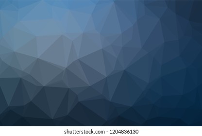 Dark BLUE vector polygon abstract backdrop. Brand new colored illustration in blurry style with gradient. The elegant pattern can be used as part of a brand book.