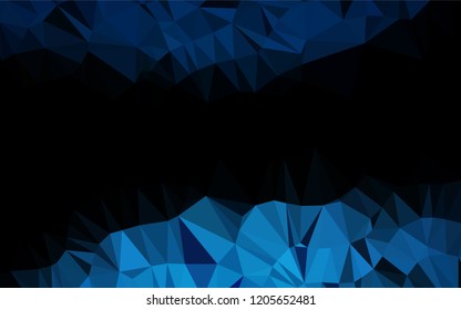Dark BLUE vector polygon abstract layout. Modern geometrical abstract illustration with gradient. Brand new style for your business design.