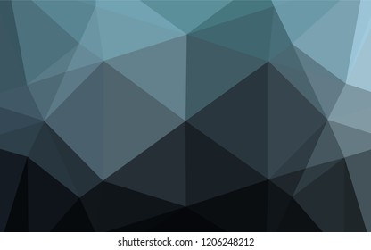 Dark BLUE vector polygon abstract layout. An elegant bright illustration with gradient. The elegant pattern can be used as part of a brand book.