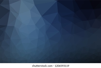 Dark BLUE vector polygon abstract layout. Creative illustration in halftone style with gradient. The template can be used as a background for cell phones.