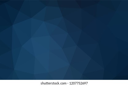 Dark BLUE vector polygon abstract background. Triangular geometric sample with gradient.  A completely new template for your business design.