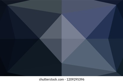 Dark BLUE vector polygon abstract background. Creative geometric illustration in Origami style with gradient. The polygonal design can be used for your web site.