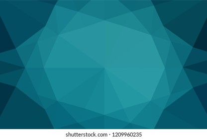 Dark BLUE vector polygon abstract backdrop. An elegant bright illustration with gradient. The polygonal design can be used for your web site.