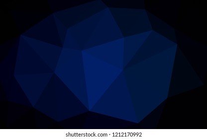 Dark BLUE vector polygon abstract background. Modern abstract illustration with triangles. Brand new style for your business design.