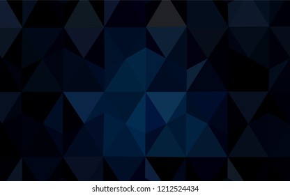Dark BLUE vector polygon abstract layout. Colorful illustration in abstract style with triangles. A completely new design for your leaflet.