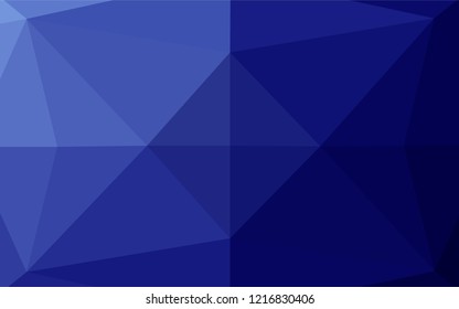 Dark BLUE vector polygon abstract layout. Colorful abstract illustration with gradient. The polygonal design can be used for your web site.