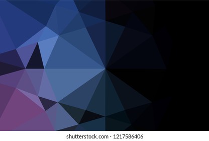 Dark BLUE vector polygon abstract background. A sample with polygonal shapes. The template can be used as a background for cell phones.