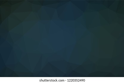Dark BLUE vector polygon abstract background. Shining illustration, which consist of triangles. The textured pattern can be used for background.