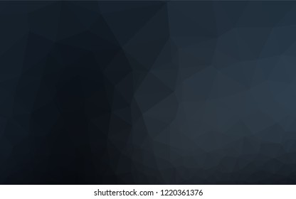 Dark BLUE vector polygon abstract layout. Geometric illustration in Origami style with gradient.  The elegant pattern can be used as part of a brand book.