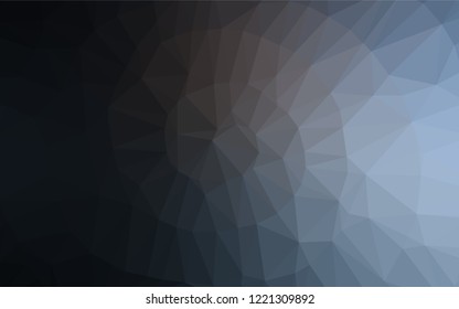 Dark BLUE vector polygon abstract backdrop. Glitter abstract illustration with an elegant design. A completely new template for your business design.