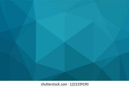 Dark BLUE vector polygon abstract backdrop. Creative geometric illustration in Origami style with gradient. A completely new template for your business design.