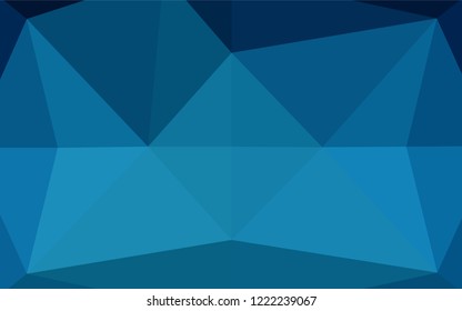 Dark BLUE vector polygon abstract background. A completely new color illustration in a vague style. The polygonal design can be used for your web site.