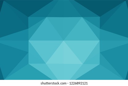 Dark BLUE vector polygon abstract backdrop. An elegant bright illustration with gradient. The completely new template can be used for your brand book.