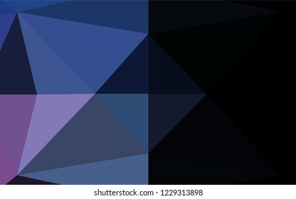 Dark BLUE vector polygon abstract background. A sample with polygonal shapes. The polygonal design can be used for your web site.