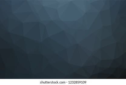 Dark BLUE vector polygon abstract layout. Colorful abstract illustration with gradient. The polygonal design can be used for your web site.