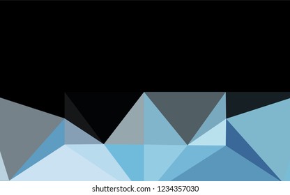 Dark BLUE vector polygon abstract background. Glitter abstract illustration with an elegant design. The completely new template can be used for your brand book.