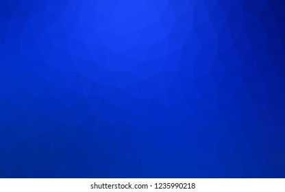 Dark BLUE vector polygon abstract layout. A sample with polygonal shapes. A completely new design for your leaflet.