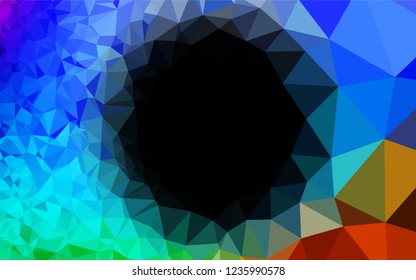 Dark BLUE vector polygon abstract background. Creative illustration in halftone style with gradient. The completely new template can be used for your brand book.